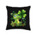 St Patricks Day Green Shamrock Decorations Gifts Girls St Patricks Day Cute Lucky Dinosaur Green Shamrock Kid Throw Pillow  16x16  Multicolor