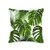 Green Tropical Leaves Mint Palm Tree Leaf Branches Throw Pillow  16x16  Multicolor
