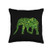 Saint Patrick's Day Elephant Animal Gifts Elephant Irish Lucky Green Shamrock Clover - St Patricks Day Throw Pillow  16x16  Multicolor