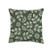 Floral Leaves Abstract Pattern Green Flowers Throw Pillow  16x16  Multicolor