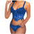 Sexy Lingerie For Women Lingerie Lace Babydoll 2 Piece Sexy Bra and Panty Sets Blue