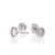 Round Setting 925 Sterling Silver 6 mm Bezel Cups Stud Earrings with Post & Butterfly Backs, 2 Pcs (1 Pair)