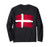 Denmark Flag Paint Style Long Sleeve T-Shirt