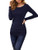 TORARY Women's Fall Casual T-Shirt Long Sleeve Solid Tunic Tops Slim Fit Blue XL