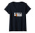 Womens My Son is a Warrior Orange Ribbon Leukemia Cancer Awareness V-Neck T-Shirt
