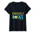 Womens Virtual Pre-K Distance Remote Learning Back to School V-Neck T-Shirt