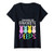 Womens Teaching My Favorite Peeps Teacher Easter Bunny V-Neck T-Shirt