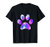 Funky Splash Paint Art Dog Paw Print T-Shirt