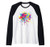 Pretty Dirty Paint Splatter colours Raglan Baseball Tee