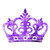 Royalty Crown Monarch King - Vinyl Decal Sticker - 16" x 12" - Purple Flames