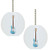 Set of 2 Blue Guitar Solid Ceramic Fan Pulls