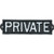 AB Tools Private Black Sign Cast Iron Sign Plaque Door Wall House Gate Garden Office