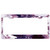 W tactics Funny Black Aluminum License Plate Frames for US Standard Purple Ghost Marble
