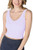 NIKIBIKI Women Seamless V-Neck Ribbed Crop Top  Made in U.S.A  One Size  Little Lilac