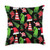 Elf Hat Christmas Pattern Red and Green X-Mas Hat Throw Pillow  18x18  Multicolor