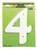 Hy-Ko Plastic Numbers 4 White Nail-On 6"
