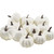 vok 16pcs Artificial Foam Mini Pumpkins  Halloween Thanksgiving Fall Harvest Pumpkin Decorations Props  White