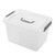 Farmoon 12 Quart Clear Storage Bin  Plastic Stackable Box Cotainer with Lid and Grey Handle