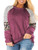 Plus Size Tops for Women Long Sleeve Tunic Leopard Print T-Shirt Wine Red 20W