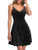 GUBERRY Womens Sexy Velvet Dress Black V Neck Above-The-Knee Sleeveless Dresses GUBERRY Womens Sexy Velvet Dress Black V Neck Above-The-Knee Sleeveless Dresses