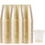 200 PACK Plastic Gold Glitter Shot Cups  2OZ Disposable Shot Glasses Small Hard Plastic Tumblers Gold Tasting Sampling Cups Premium Mini Container Perfect for Whiskey and Other Food Samples