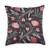 Vine Mercantile Delicate Pink Floral  and  Green Botanical Leaves Pattern Throw Pillow  18x18  Multicolor