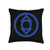 Green Lantern Blue Emblem Throw Pillow  16x16  Multicolor