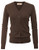 GRACE KARIN Essentials Women's Lightweight Vneck Cardigan Sweater 3XL Coffee