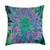 My Rubio Garden Colorful Abstract Designs Psychedelic Abstract Magenta  Aqua and Lime Green Dahlia Throw Pillow  18x18  Multicolor