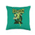 Green Lantern Retro Oath Throw Pillow  16x16  Multicolor