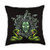 Atteestude Green Snake Medusa Gorgon Throw Pillow  18x18  Multicolor