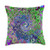 My Rubio Garden Colorful Abstract Designs Marbled Lime Green and Purple Abstract Retro Swirl Throw Pillow  18x18  Multicolor