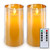 5plots Gold Flickering Flameless Candles  Battery Operated Acrylic LED Pillar Candles with Remote Control and Timer