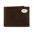 NCAA Oklahoma Sooners Brown Wrinkle Leather Bifold Concho Wallet  One Size