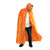Everfan Orange Hooded Cape  Cloak with Hood for Halloween  Cosplay  Costume  Dress Up