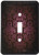 3dRose lsp_153076_1 Deep Eggplant Purple Glowing Damask Pattern - Single Toggle Switch