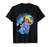 Colorful rainbow psychedelic howling at moon wolf T-Shirt