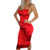 Women Neon Satin Sexy Bodycon Elegant Backless Long Midi Dress for Cocktail Party Clubwear  Red Small