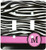 3dRose LLC lsp_154284_2 Letter M Monogrammed Black and White Zebra Stripes Animal Print with Hot Pink Personalized Initial Double Toggle Switch