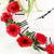 Tableclothsfactory 6 ft Red Silk Rose Garland with Bendable Wire Vines Artificial Flower Garlands with Leaves for Wedding Decoration