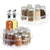 Lazy Susan - 2 Pack Clear Spinning Organization  and  Storage Container Bin 9.5 in Round Turntable Plastic Condiments Spice Rack for Cabinet  Pantry  Kitchen  Fridge  Vanity  Bathroom  Countertop  Makeup