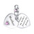 DALARAN Mother Charms for Pandora Bracelet Sterling Silver Mom Love Heart Dangle Charms with Pink Cubic Zirconia