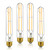 Dimmable 6W Edison Tubular Led Light Bulbs T10 T30 E26 Medium Base 4000K Daylight White Filament Lamp 60 Watt Incandescent Bulb Equivalent 7.3 Inch Pack of 4