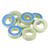 uxcell Toroid Core  Ferrite Chokes Ring Iron Powder Inductor Ferrite Rings  Light Green Blue 8pcs  26.9 x 45 x 16.8mm