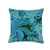 Bella Frann Abstract Flowers on Green Throw Pillow  16x16  Multicolor