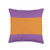 ColorblockPillows Orange  and  Purple Palette Modern Three Stripe Pattern Throw Pillow  16x16  Multicolor