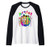 Artist Color Wheel Paints Brushes Raglan Baseball Tee