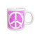 3dRose Pink Sand Peace Sign Butterflies Inspirational Art Ceramic Mug, 11-Ounce