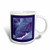 3dRose Blue Metallic Leaves with Purple Frame-Magic Transforming Mug  11-Ounce  Multicolored