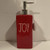 Rae Dunn JOY Soap Dispenser - allside red ceramic